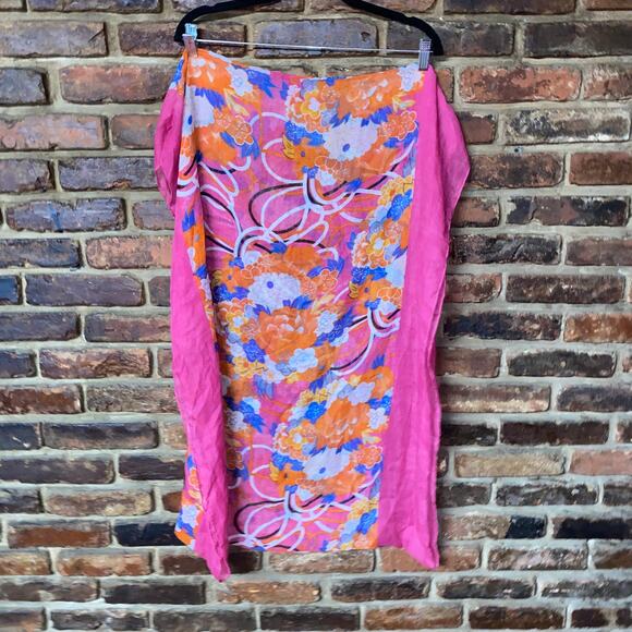 Eyeful Pink Multicolor Floral Infinity Scarf Women's - Picture 6 of 6